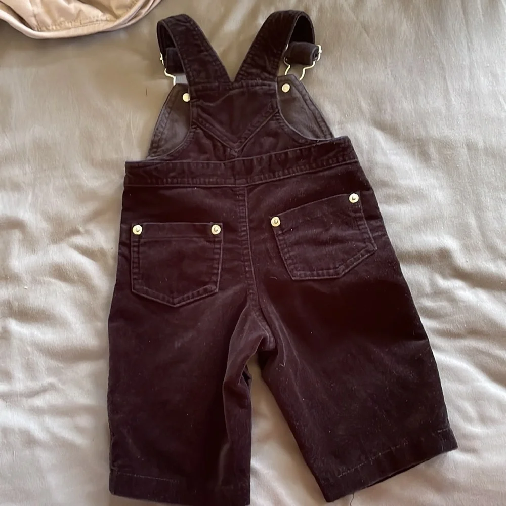 Cynthia Rowley Black Corduroy Kids Overalls